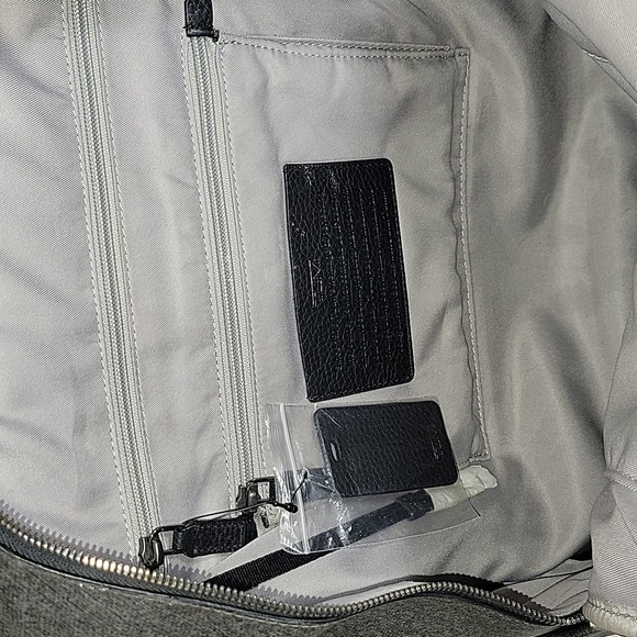 Tumi Stanton Indra Gray Coated Canvas Leather Men\'s Backpack